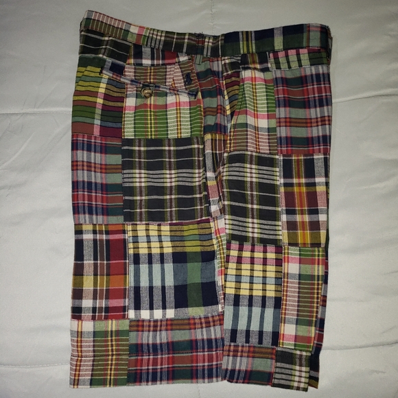 Polo Ralph Lauren Madras Plaid Patchwork Classic Shorts Men's Size 34 New - Picture 6 of 11
